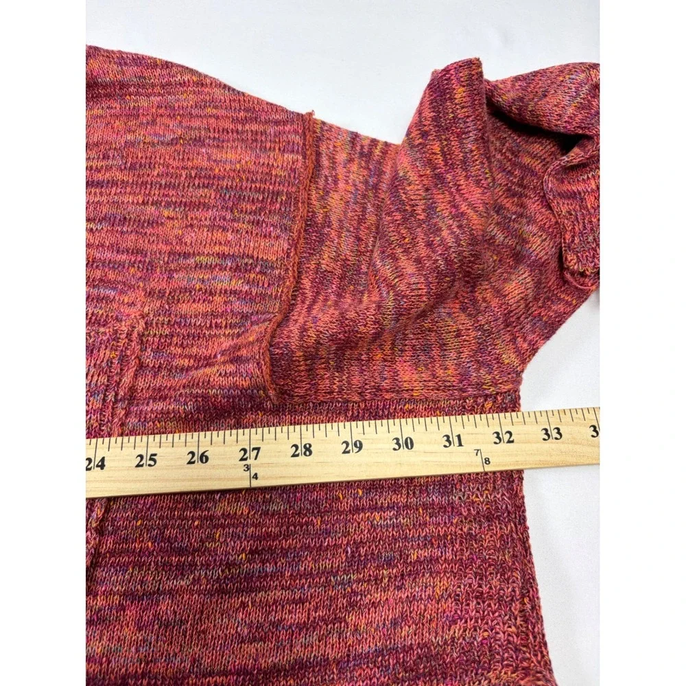 Free People Sweater Space Dye Boho Frayed Hem Oversized Hippie Festival Layered